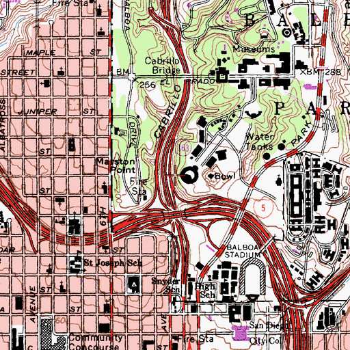 Topographic Map of Paul Whittier Historical Aviation Library, CA
