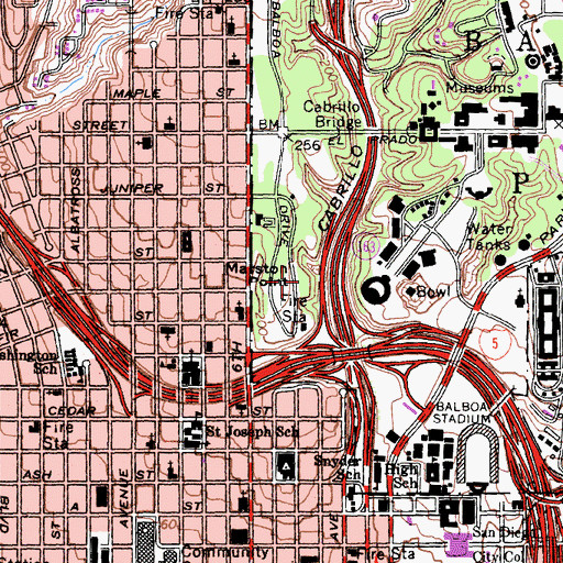 Topographic Map of Pine Grove Picnic Area, CA