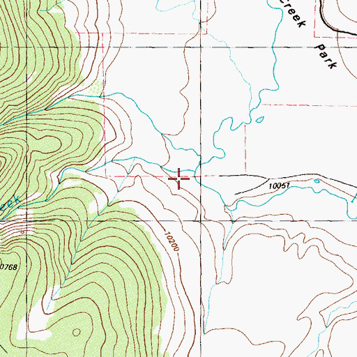 Topographic Map of Corral Creek, CO