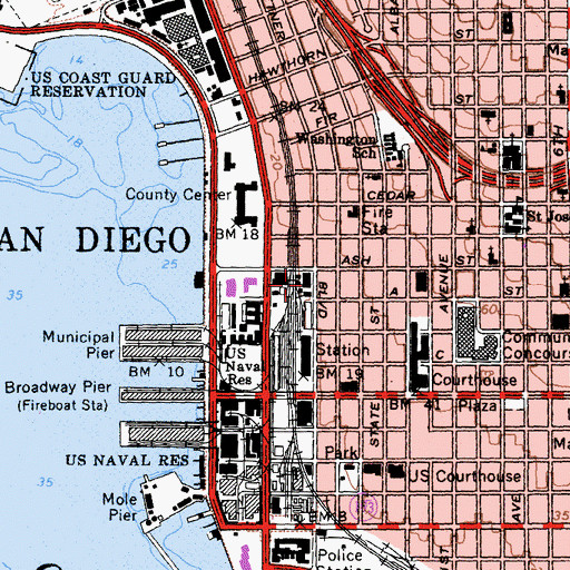 Topographic Map of McClintock Plaza Shopping Center, CA