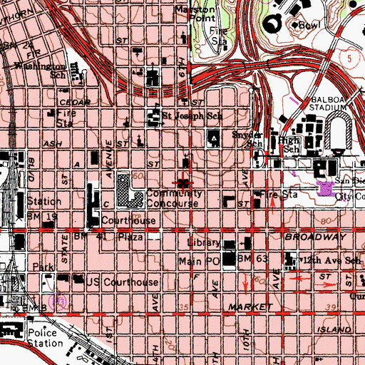 Topographic Map of Pink School (historical), CA