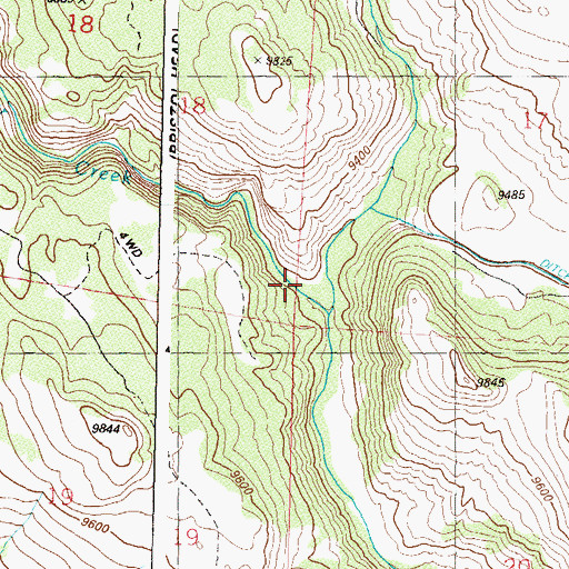 Topographic Map of Boulder Creek, CO