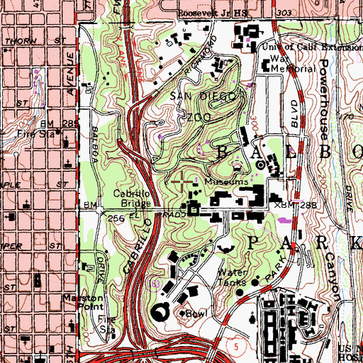 Topographic Map of Simon Edison Center, CA