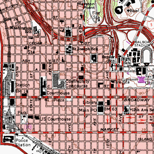Topographic Map of World Trade Center, CA