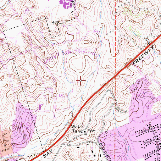 Topographic Map of Bay Terrace Park and Recreation Center, CA
