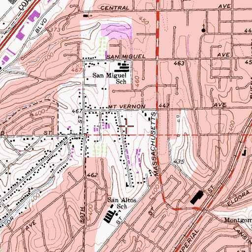Topographic Map of Berry City Park, CA
