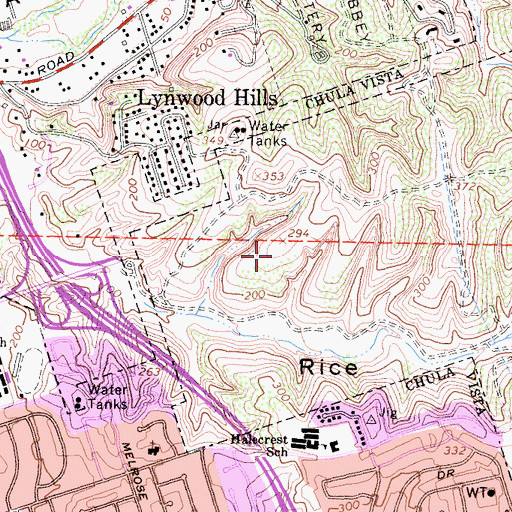 Topographic Map of Clear View Elementary School, CA