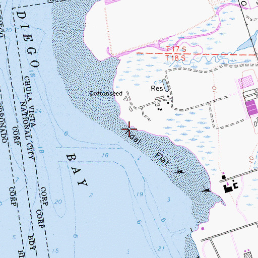Topographic Map of Gunpowder Point, CA