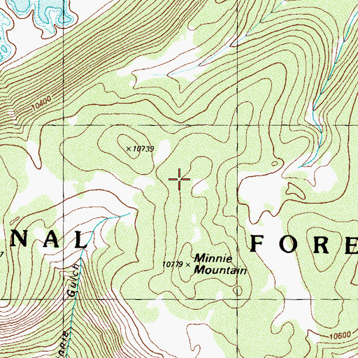 Topographic Map of Minnie Mountain, CO