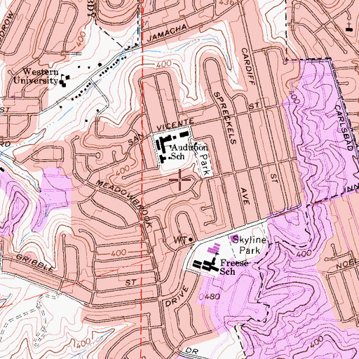 Topographic Map of Lomita, CA