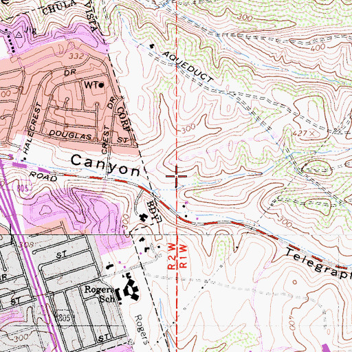 Topographic Map of Paseo del Ray Park, CA