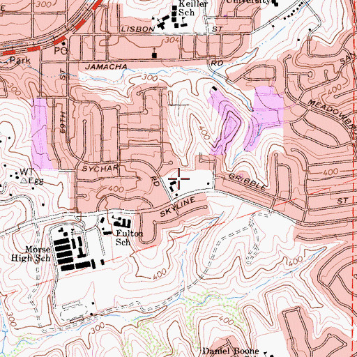 Topographic Map of Skyview Park, CA