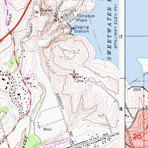 Topographic Map of Summit Park, CA