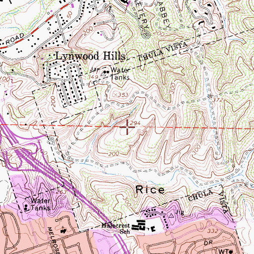 Topographic Map of Terra Nova Park, CA