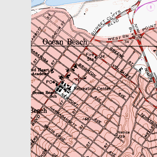 Topographic Map of Assembly of God Church, CA