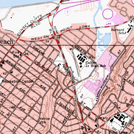 Topographic Map of Cleator Community Park, CA