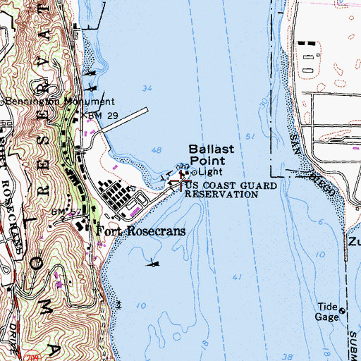 Topographic Map of Fort Guijarros (historical), CA