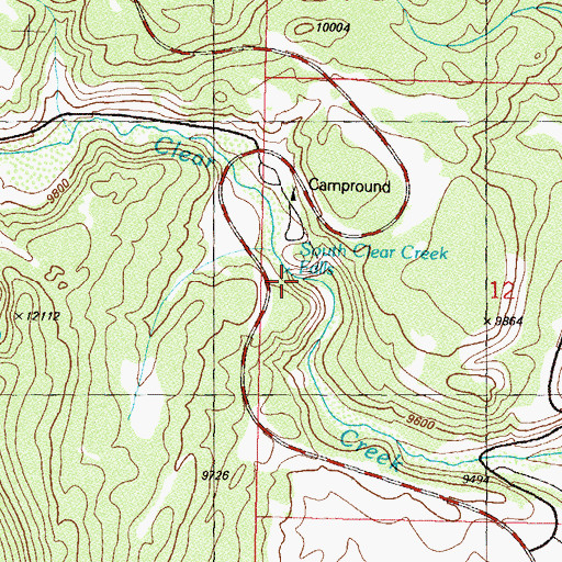 Topographic Map of South Clear Creek Falls, CO
