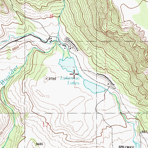 Topographic Map of Lakeman Lakes, CO
