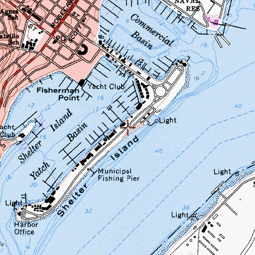 Topographic Map of Shoreline Beach Park, CA