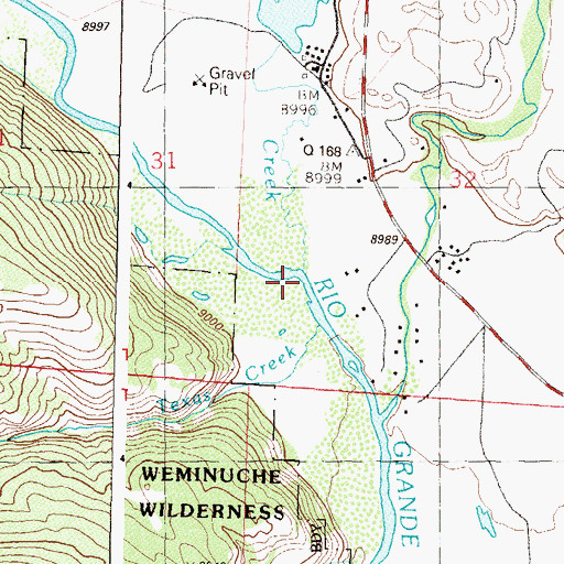 Topographic Map of Spring Creek, CO