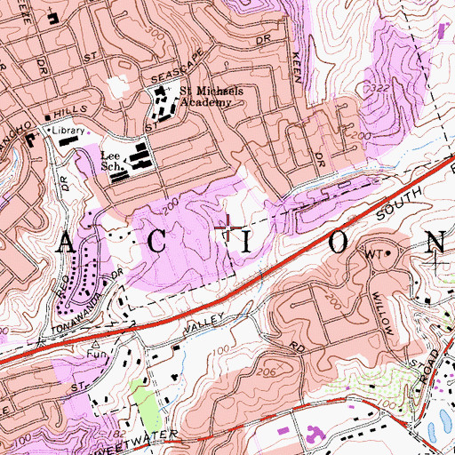 Topographic Map of Parkside Park, CA