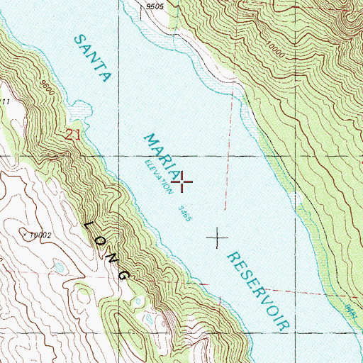 Topographic Map of Santa Maria Reservoir, CO