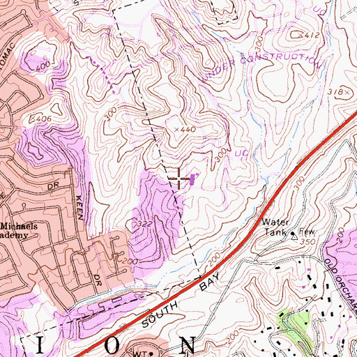 Topographic Map of Zamorano Elementary School, CA