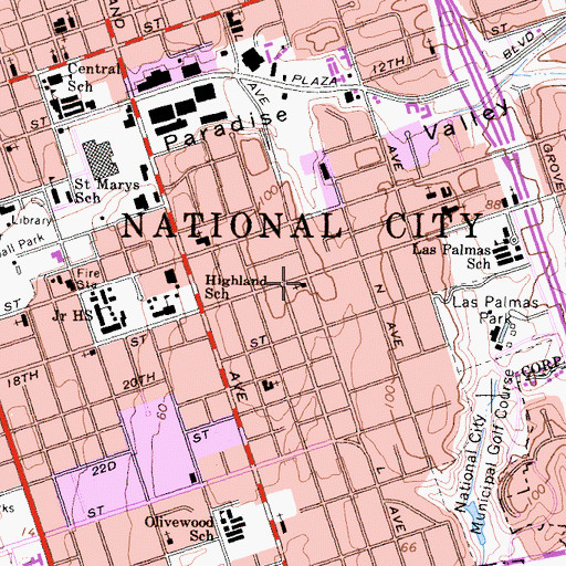 Topographic Map of Advent Christian Faith Community Church, CA