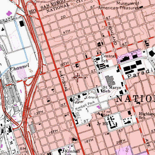 Topographic Map of New Apostolic Church, CA