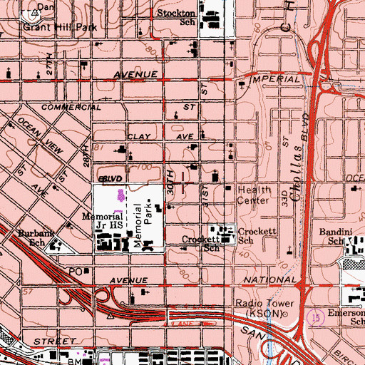 Topographic Map of Church of the Living God, CA