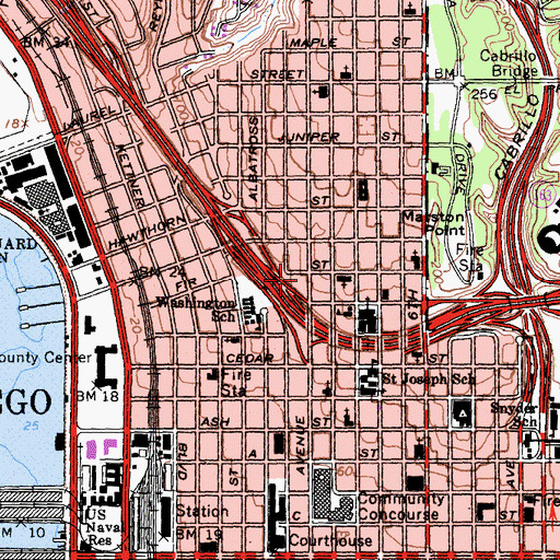 Topographic Map of Disciples Center, CA