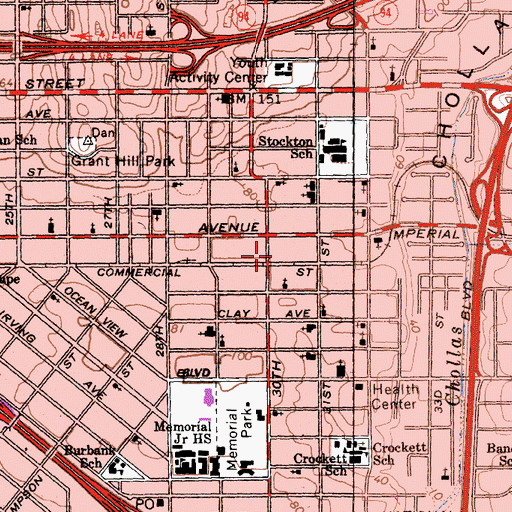 Topographic Map of McCarthey Temple Church of God, CA