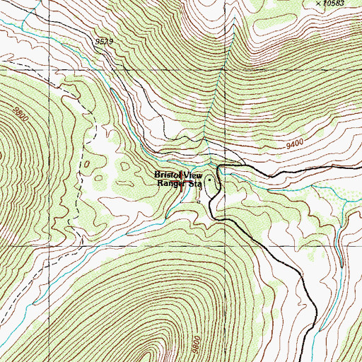 Topographic Map of House Canyon, CO