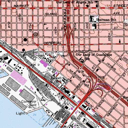 Topographic Map of Outreach for Christ Church, CA