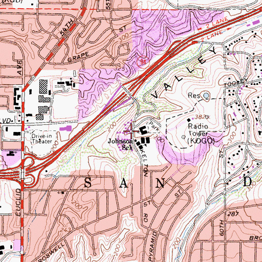Topographic Map of Christian Fellowship Church, CA