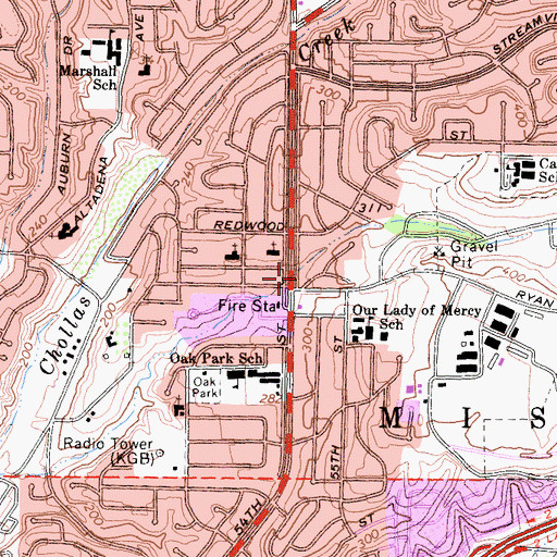 Topographic Map of Christian Love Center, CA