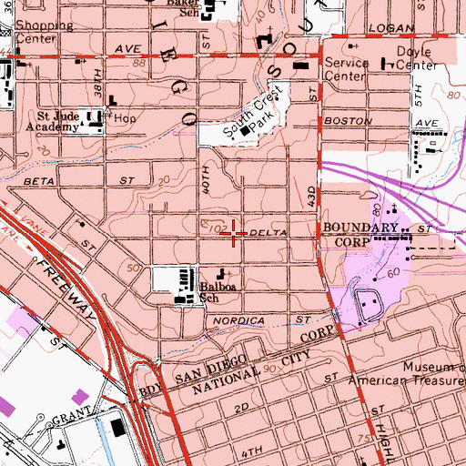Topographic Map of Church of the Living God, CA