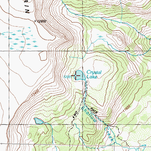 Topographic Map of Crystal Lake, CO