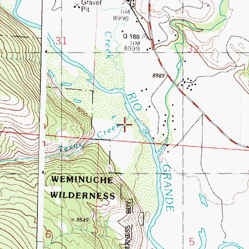 Topographic Map of Texas Creek, CO