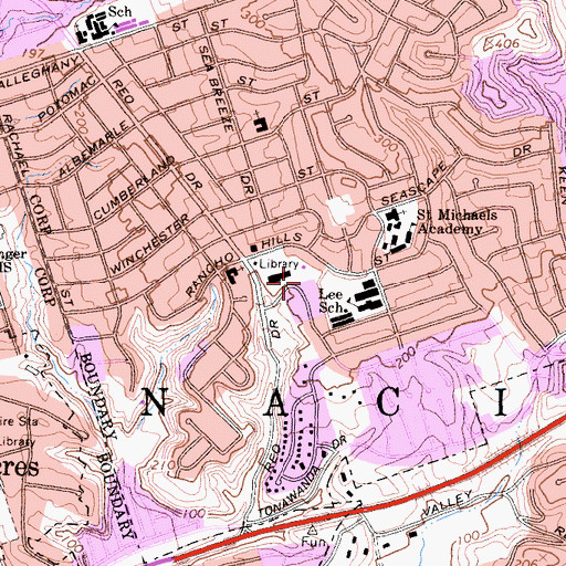 Topographic Map of Sweetwater Assembly of God Church, CA
