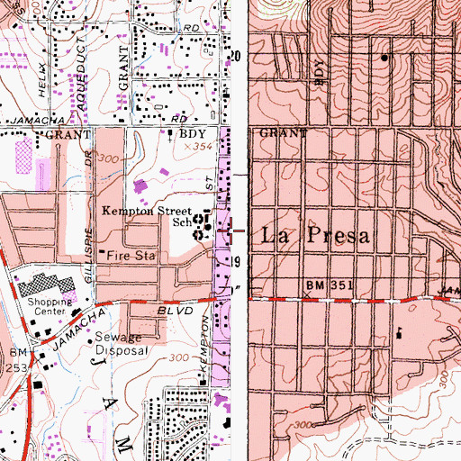 Topographic Map of Church of God of Prophecy, CA