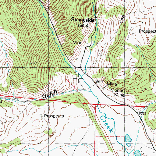Topographic Map of Rat Creek, CO