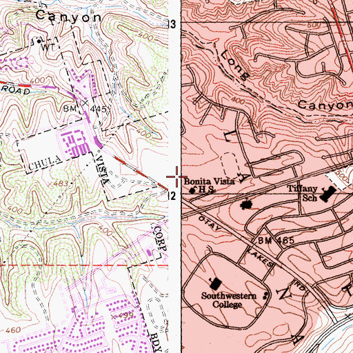 Topographic Map of Discovery Elementary School, CA