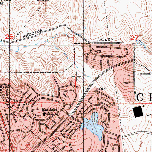 Topographic Map of Eastlake, CA
