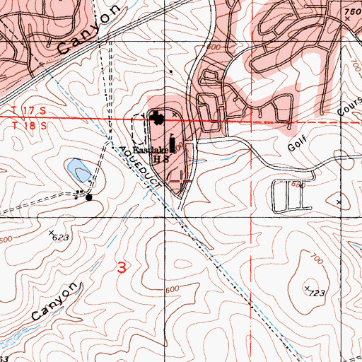 Topographic Map of Eastlake Senior High School, CA