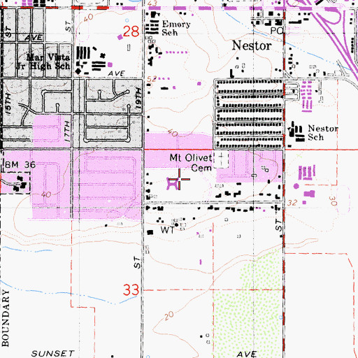 Topographic Map of Berry Park, CA