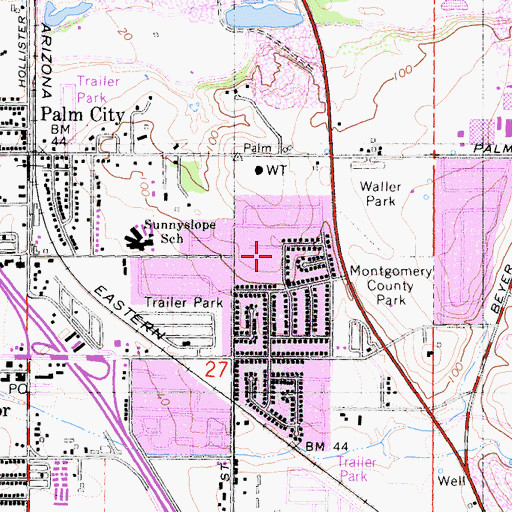 Topographic Map of Church of His Kingdom, CA