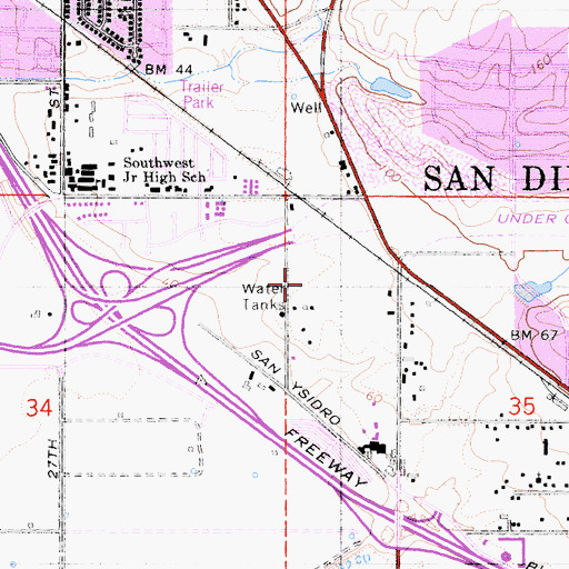 Topographic Map of George Nicoloff Elementary School, CA