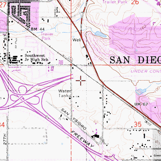 Topographic Map of Howard Lane Park, CA